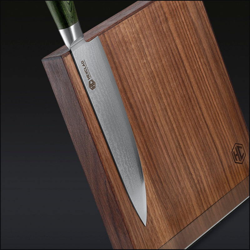 Damascus Steel Knife Set, 7-pc (Green) I1